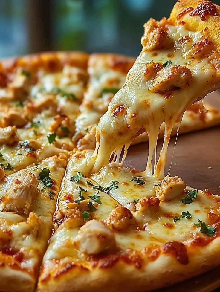 Chicken overload pizza